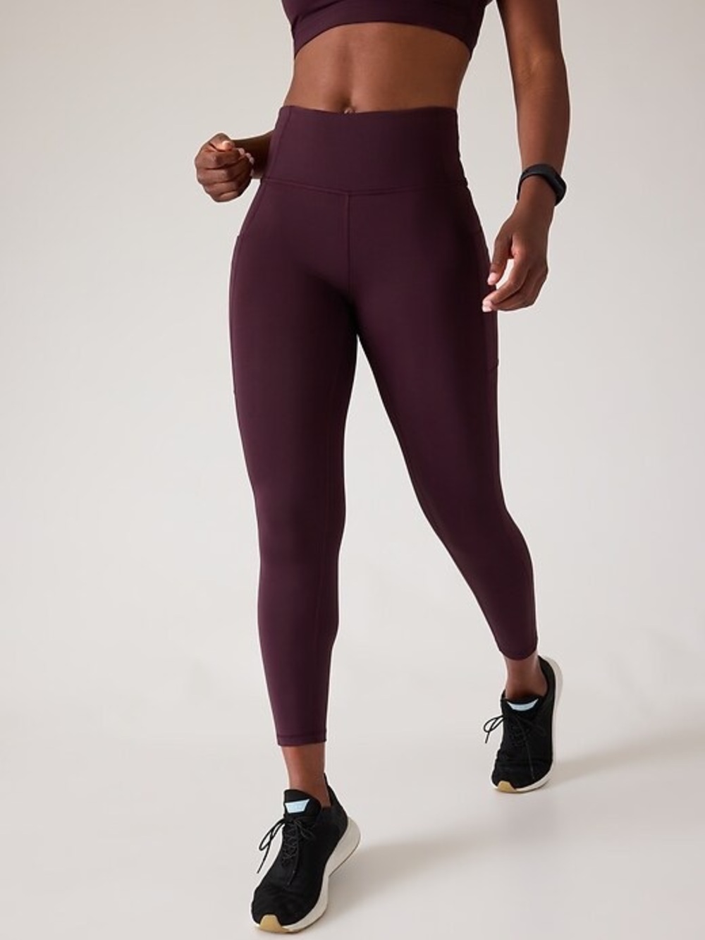 Athleta Ultimate Stash Pocket Leggings in Plum